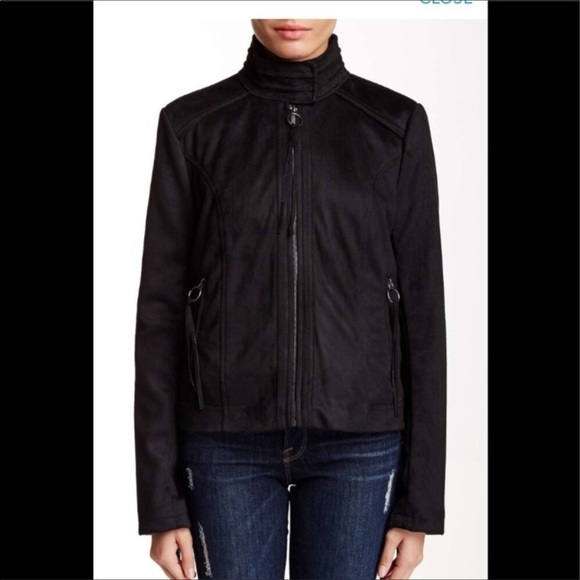 Rachel Roy Fringe Faux Suede Moto Jacket NWT - Picture 9 of 9